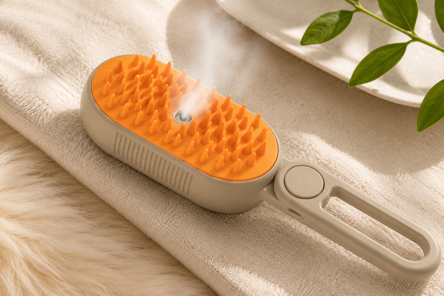 3-in-1 Steam Grooming Brush for Pets