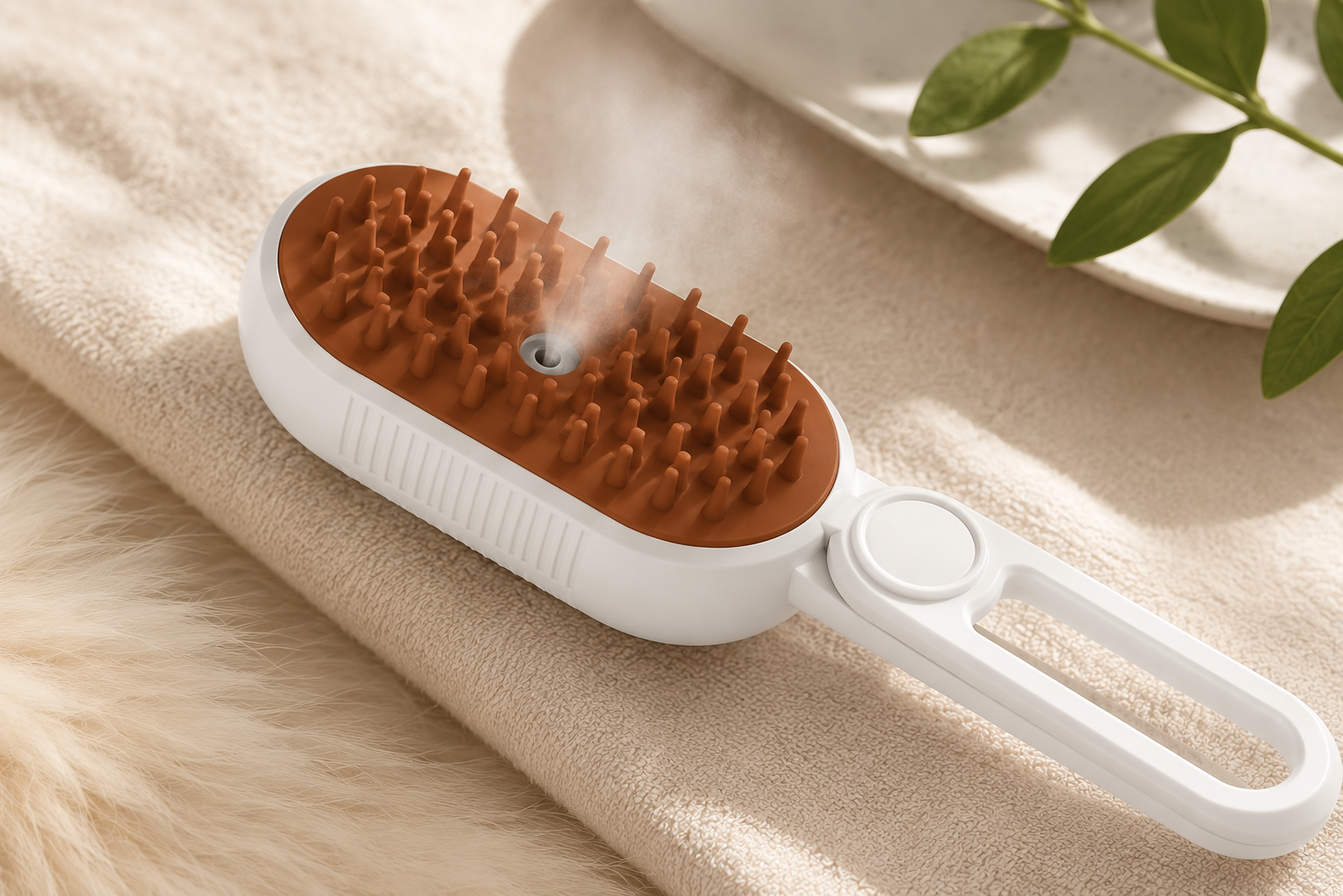 3-in-1 Steam Grooming Brush for Pets